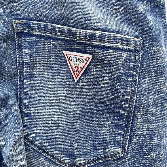 Guess Women’s 1981 High Rise Skinny Jeans Brit Pop Light Blue Acid Wash Size 28 - Picture 15 of 16